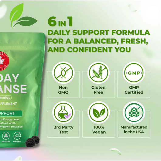 15-Day Gut Cleanse Gummies – Digestive Support for Daily Bloating Relief & Regularity